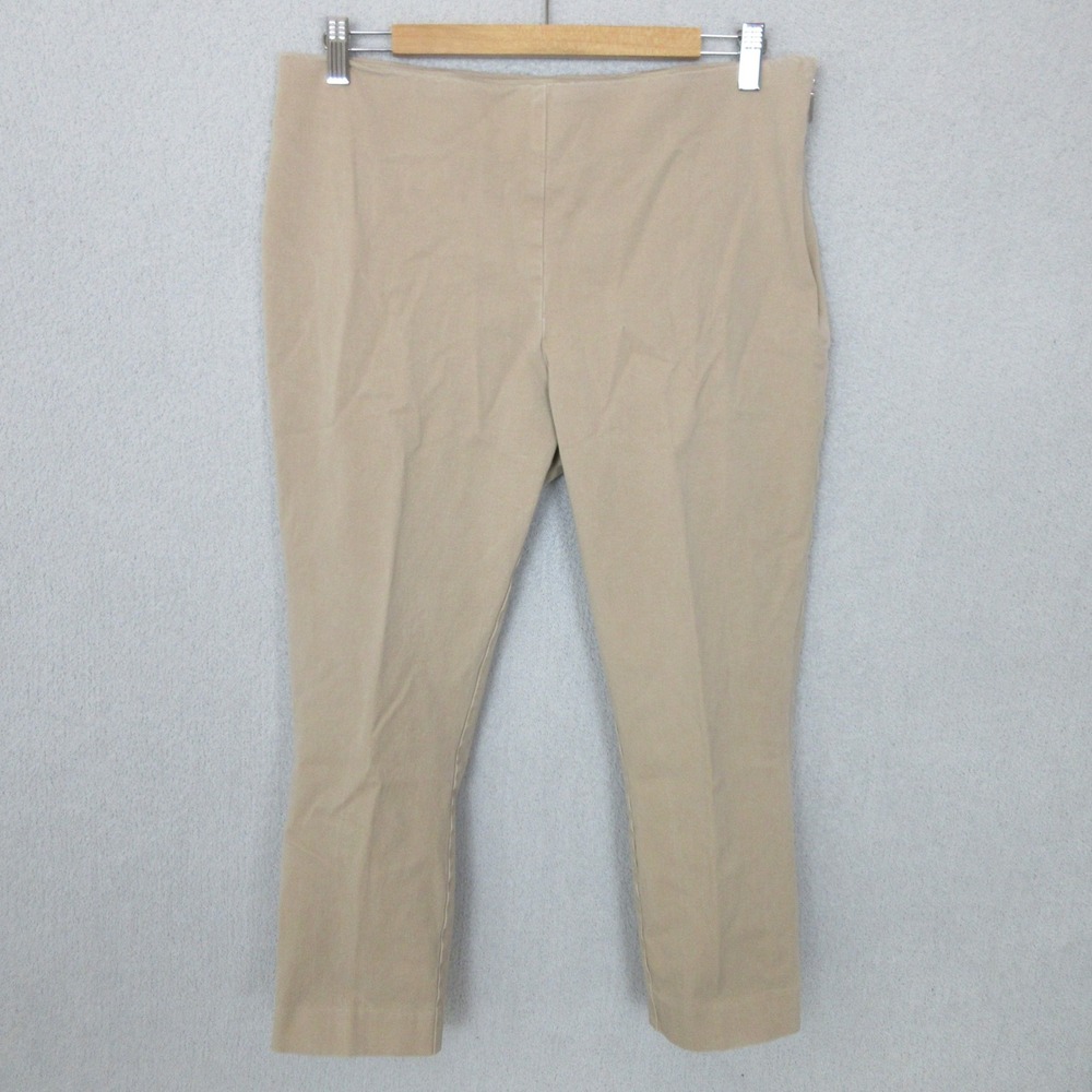 Lauren Ralph Lauren Womens Pull On Pants Sz 14 Beige Stretch Casual Dress Career